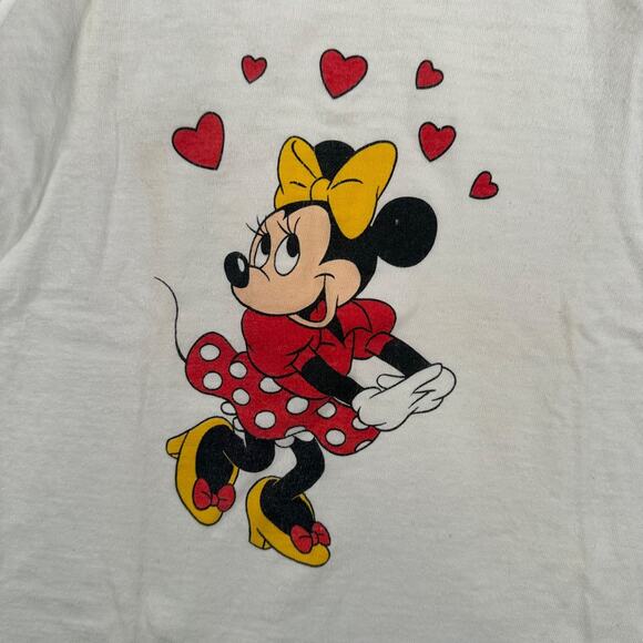 Vintage Disney Character Fashions Minnie Mouse Tee Shirt Child's Medium 80s - Picture 3 of 6